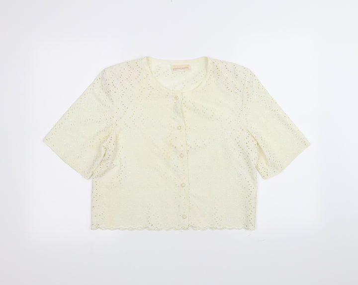 Dorothy Perkins Womens White Cardigan Jumper Size 10