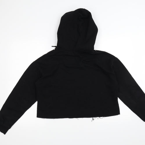 Primark Womens Black   Pullover Hoodie Size M  - Cropped Hoodie