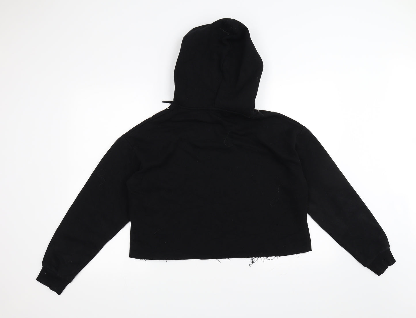Primark Womens Black   Pullover Hoodie Size M  - Cropped Hoodie