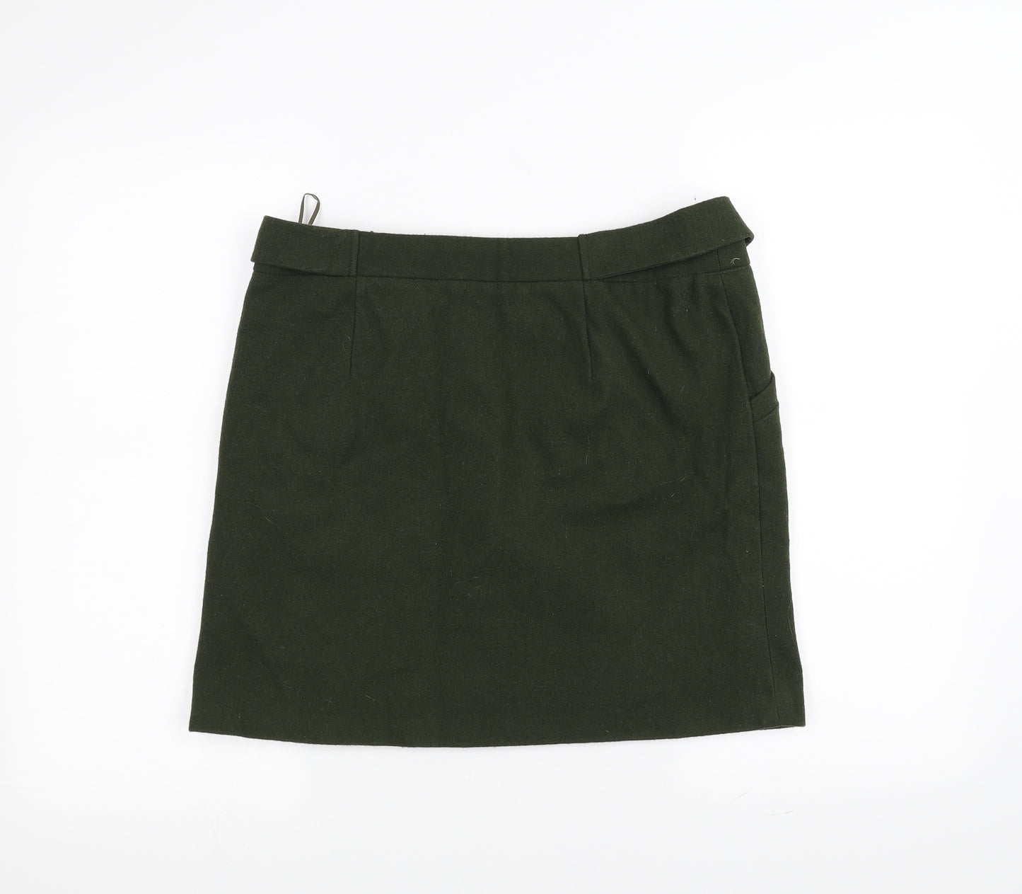 Topshop Womens Green   A-Line Skirt Size 14