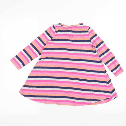 Mothercare Girls Pink Striped  A-Line  Size 2-3 Years