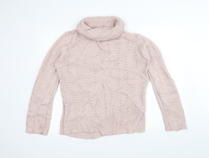 M&Co Womens Pink Knit Pullover Jumper Size 14