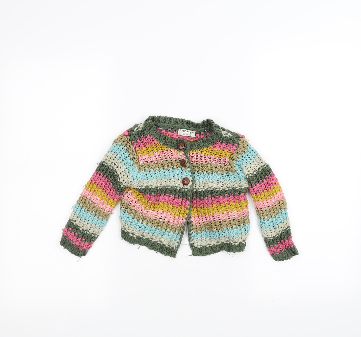 NEXT Baby White Striped  Cardigan Jumper Size 9-12 Months