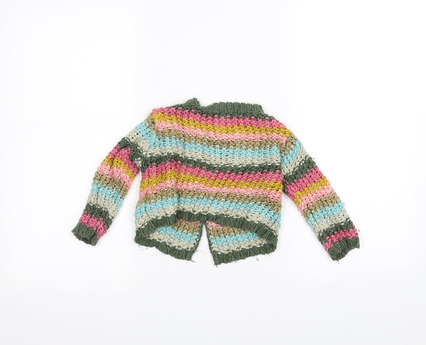 NEXT Baby White Striped  Cardigan Jumper Size 9-12 Months