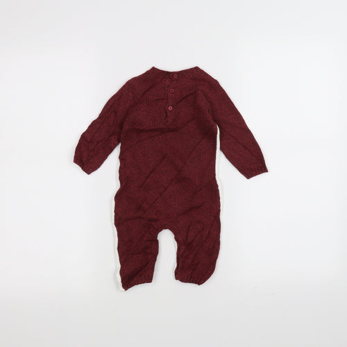 Preworn Baby Red   Coverall One-Piece Size 0-3 Months