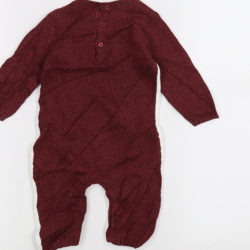 Preworn Baby Red   Coverall One-Piece Size 0-3 Months
