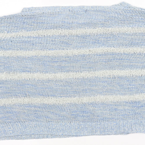 F&F Womens Blue Striped  Pullover Jumper Size 10