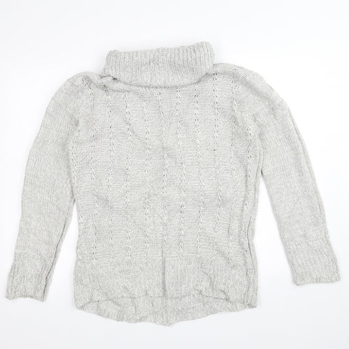M&Co Womens White  Knit Pullover Jumper Size 14