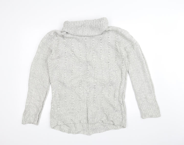 M&Co Womens White  Knit Pullover Jumper Size 14