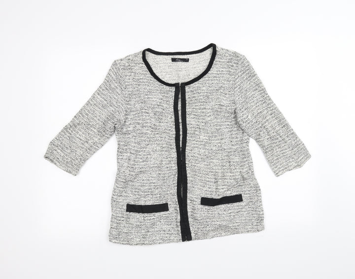 BM Womens White   Cardigan Jumper Size S