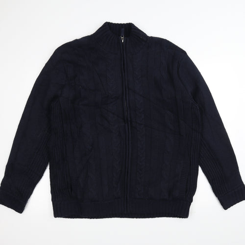 Atlantic Bay Mens Blue  Knit Jacket  Size M