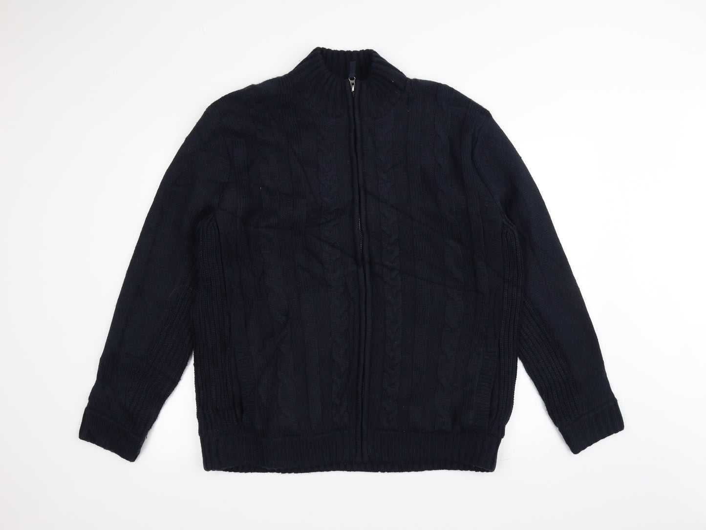Atlantic Bay Mens Blue  Knit Jacket  Size M