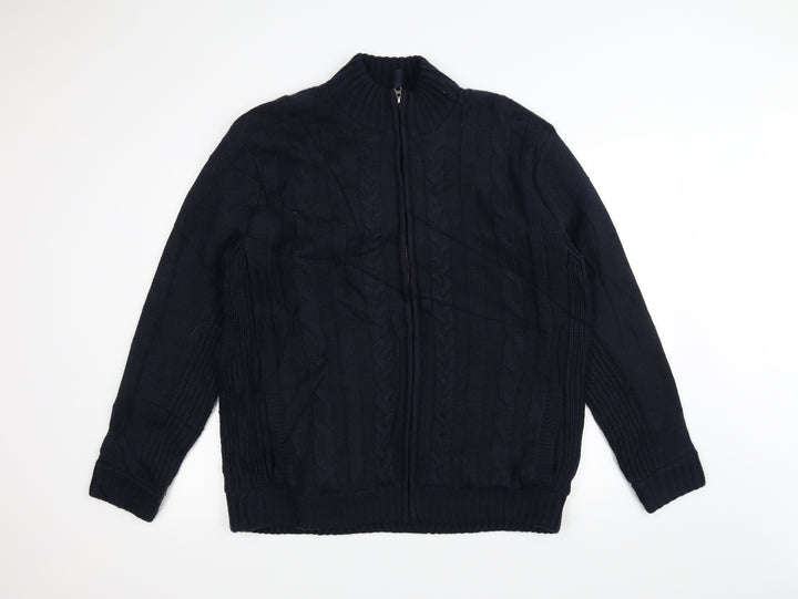 Atlantic Bay Mens Blue  Knit Jacket  Size M