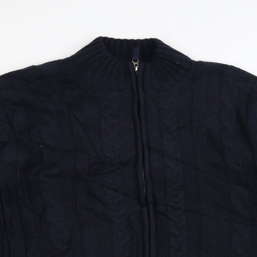 Atlantic Bay Mens Blue  Knit Jacket  Size M