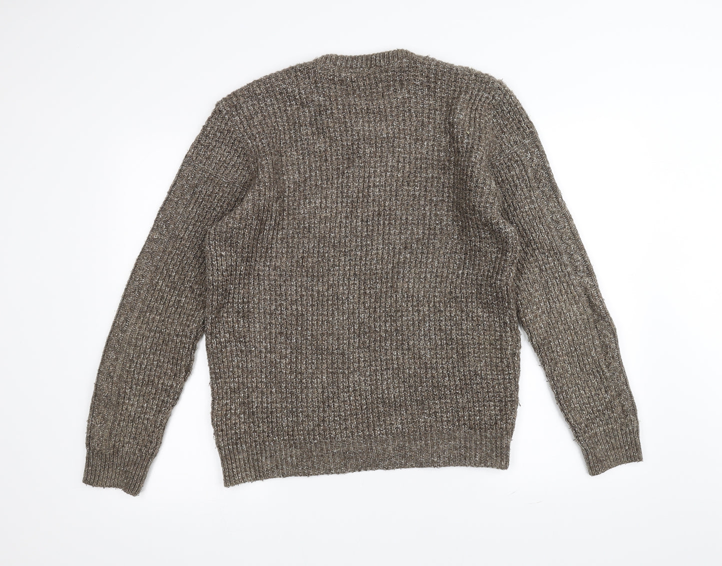 River Island Mens Brown  Knit Pullover Jumper Size S