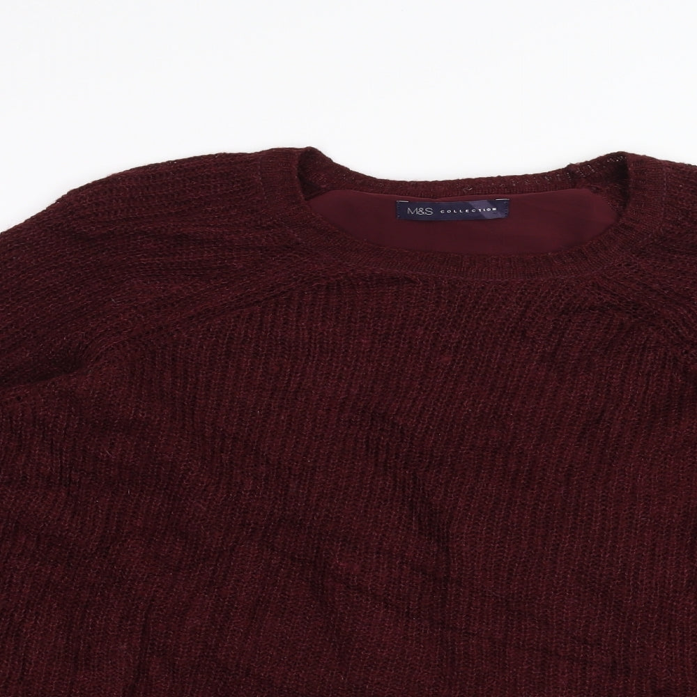 Marks and Spencer Womens Red   Pullover Jumper Size 14