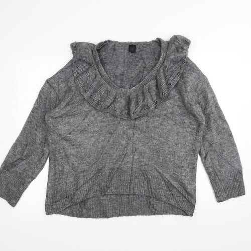 River Island Womens Grey   Pullover Jumper Size M