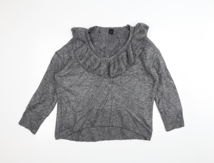 River Island Womens Grey   Pullover Jumper Size M
