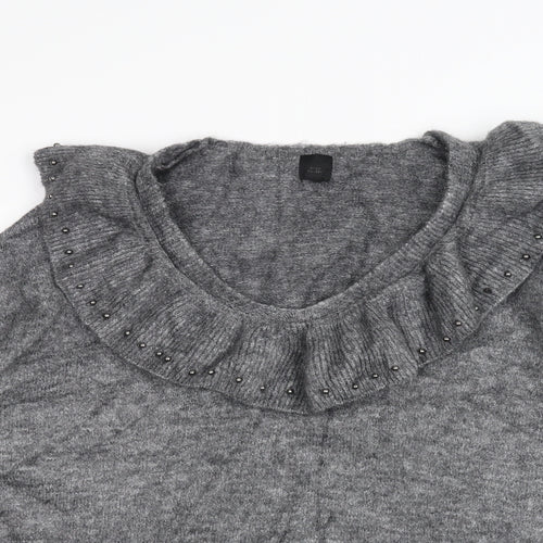 River Island Womens Grey   Pullover Jumper Size M
