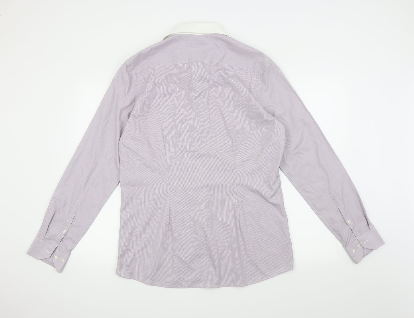 NEXT Mens Purple    Button-Up Size 16.5