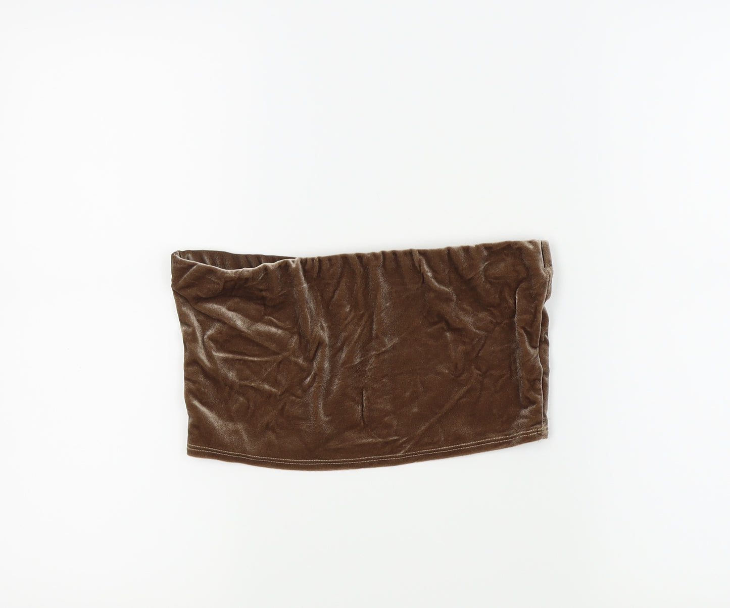 Miss Guided Womens Brown  Velvet Cropped Tank Size 10