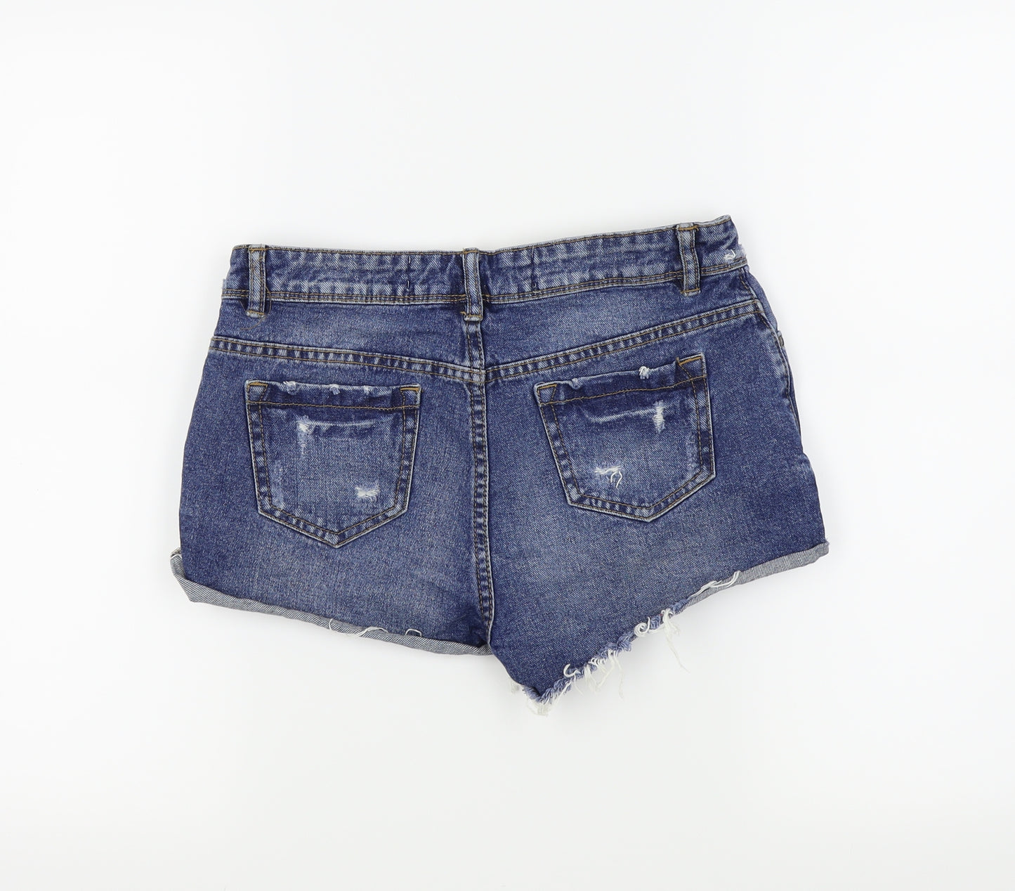 Denim & Co. Womens Blue   Cut-Off Shorts Size 8