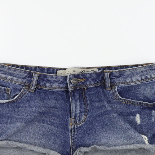 Denim & Co. Womens Blue   Cut-Off Shorts Size 8