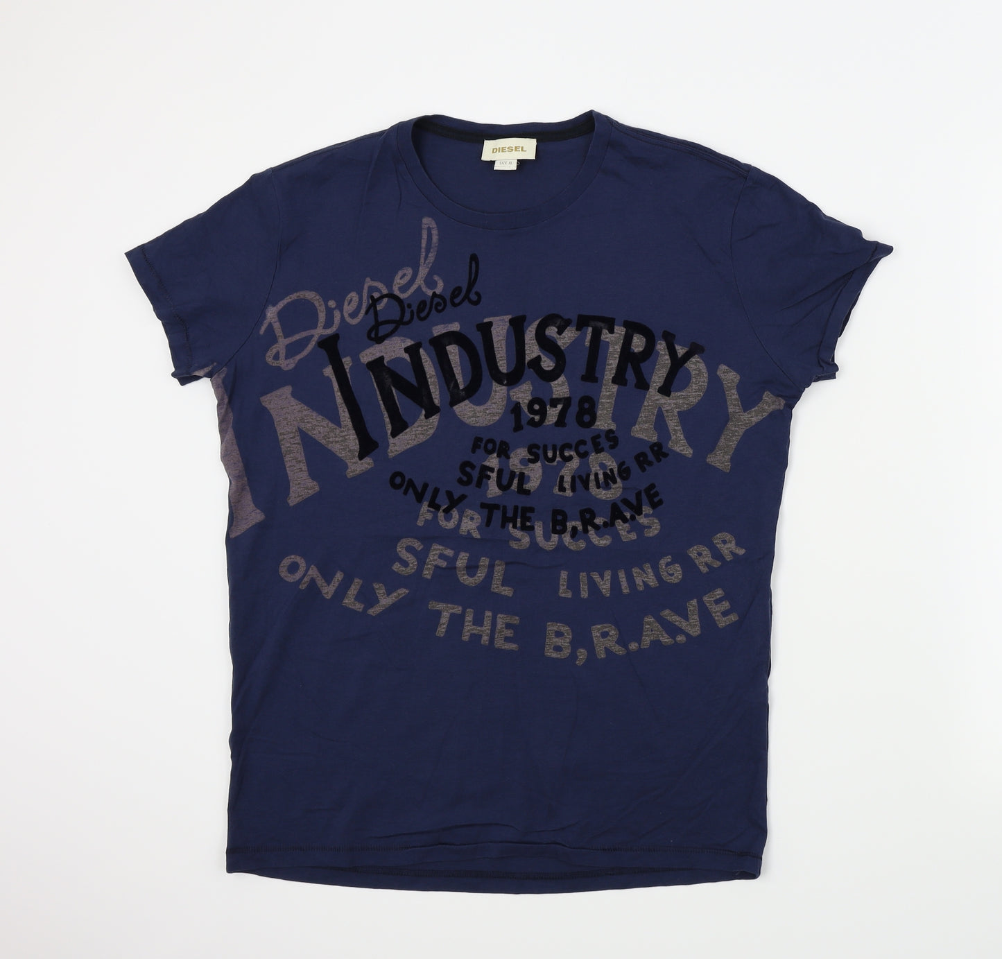 Diesel Mens Blue    T-Shirt Size XL