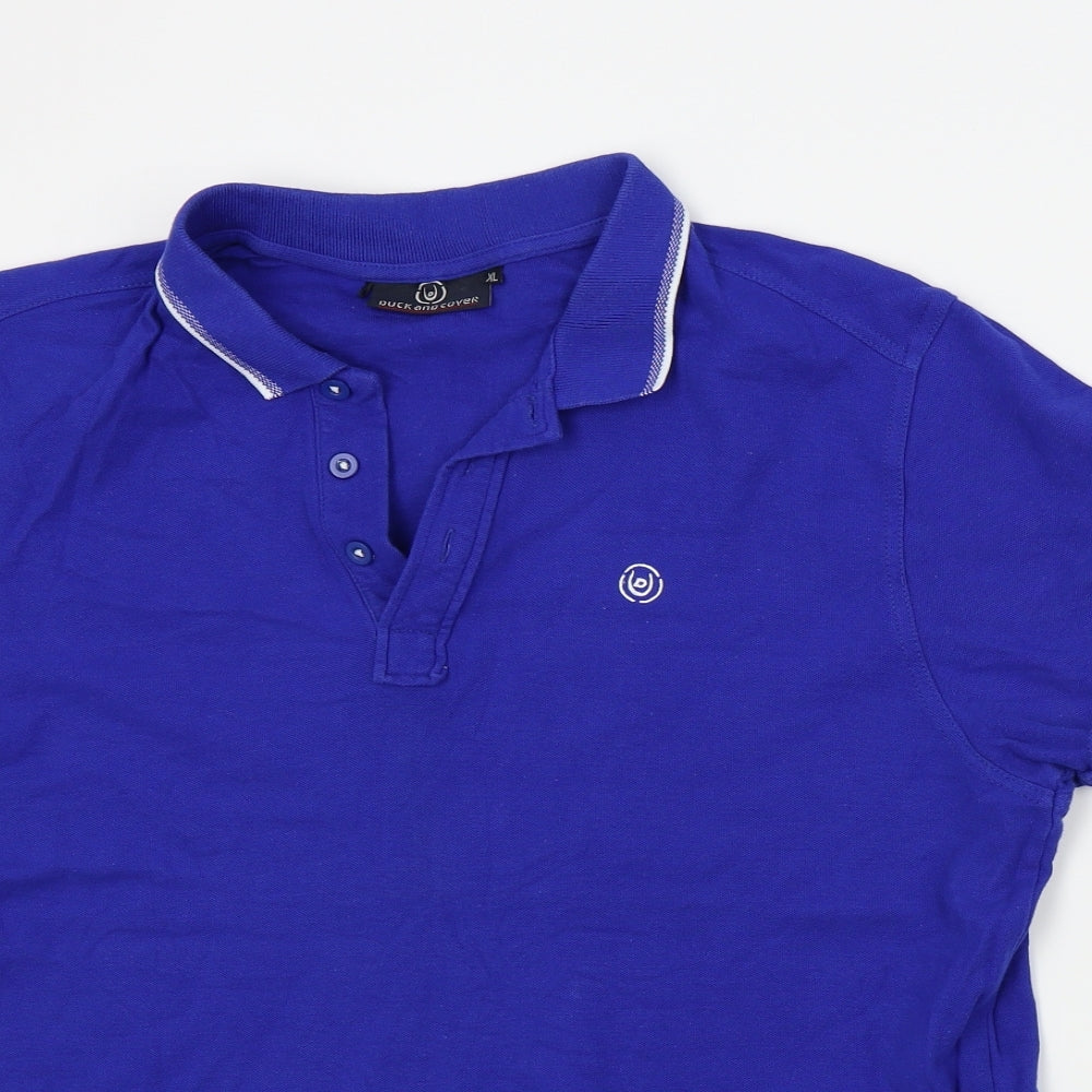 Duck and Cover Mens Blue    Polo Size XL