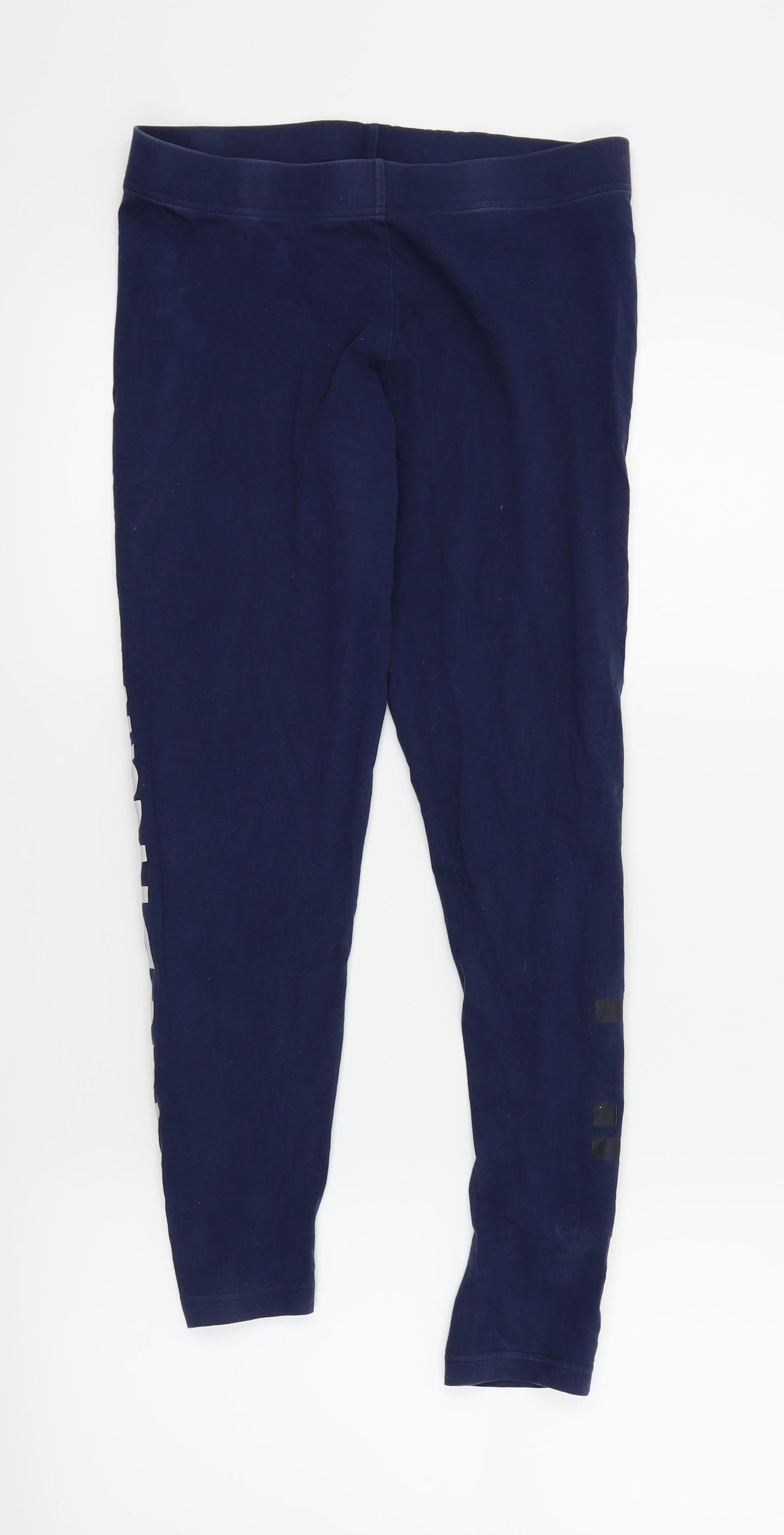 adidas Womens Blue   Capri Leggings Size 12 L25 in