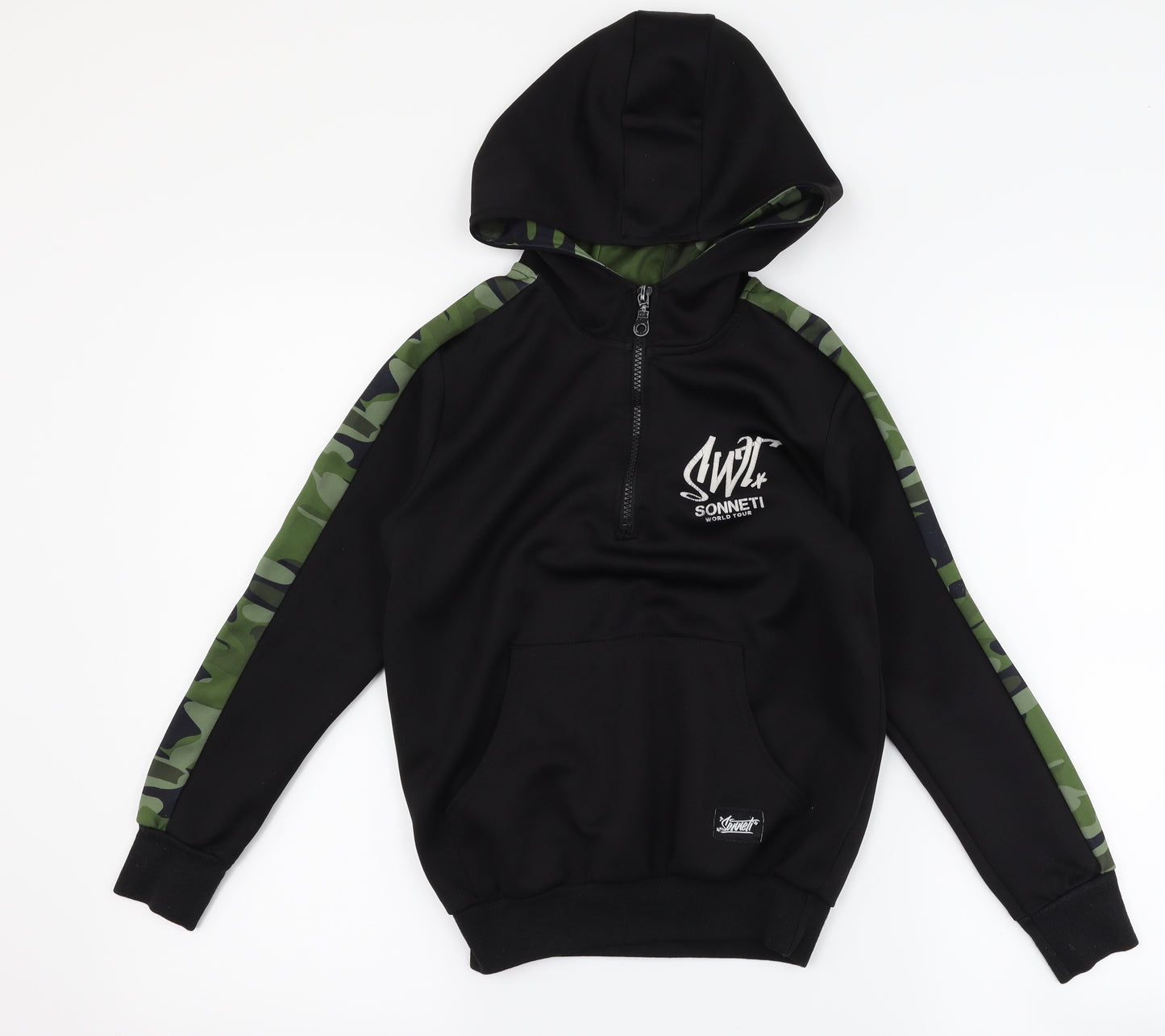 sonetti Boys Black Camouflage  Pullover Hoodie Size 10-11 Years