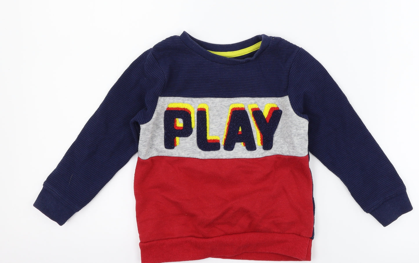 Primark Boys Blue   Pullover Sweatshirt Size 2-3 Years  - play