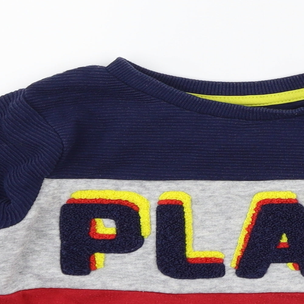 Primark Boys Blue   Pullover Sweatshirt Size 2-3 Years  - play