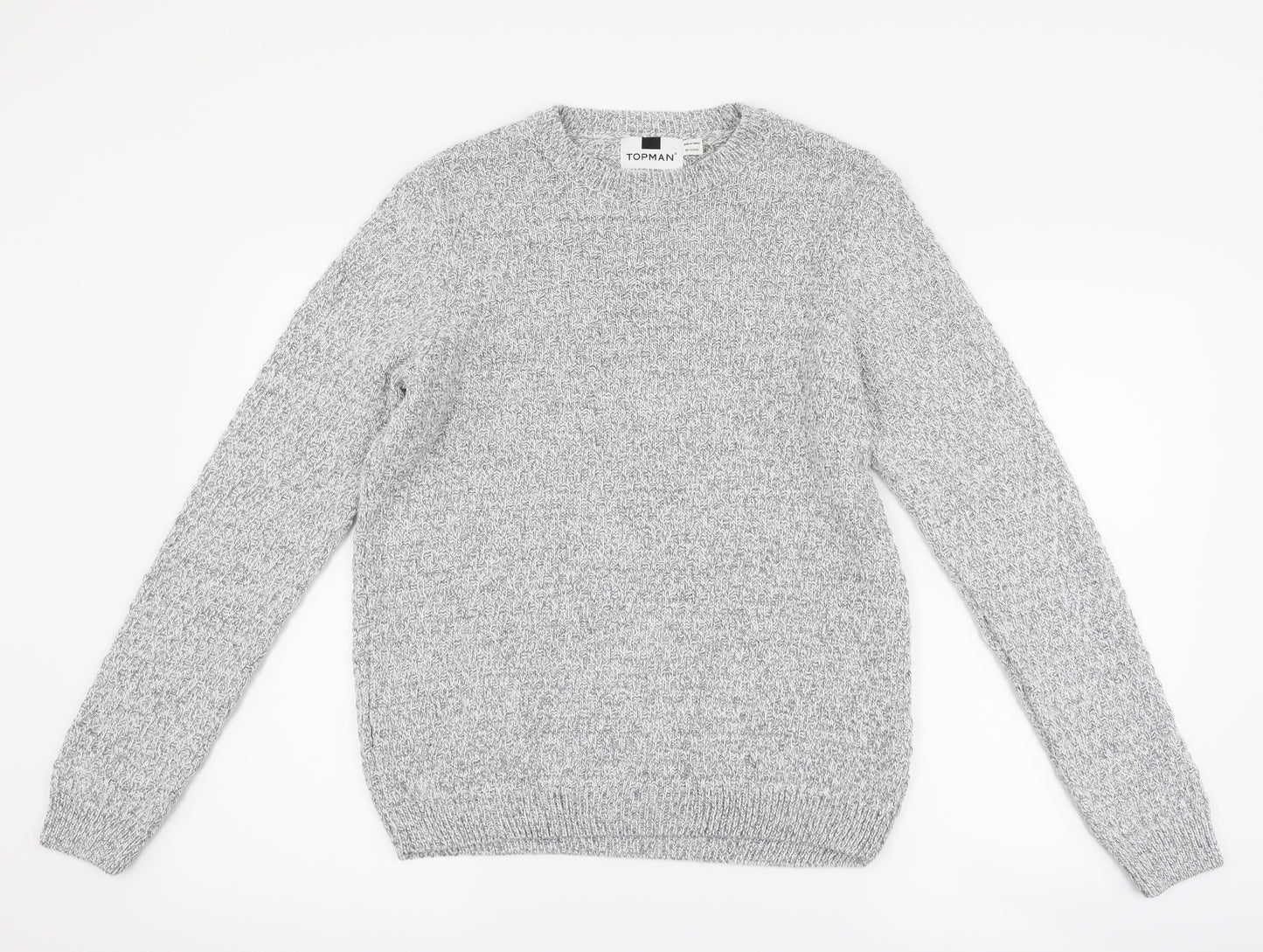 Topman Mens Grey   Pullover Jumper Size S