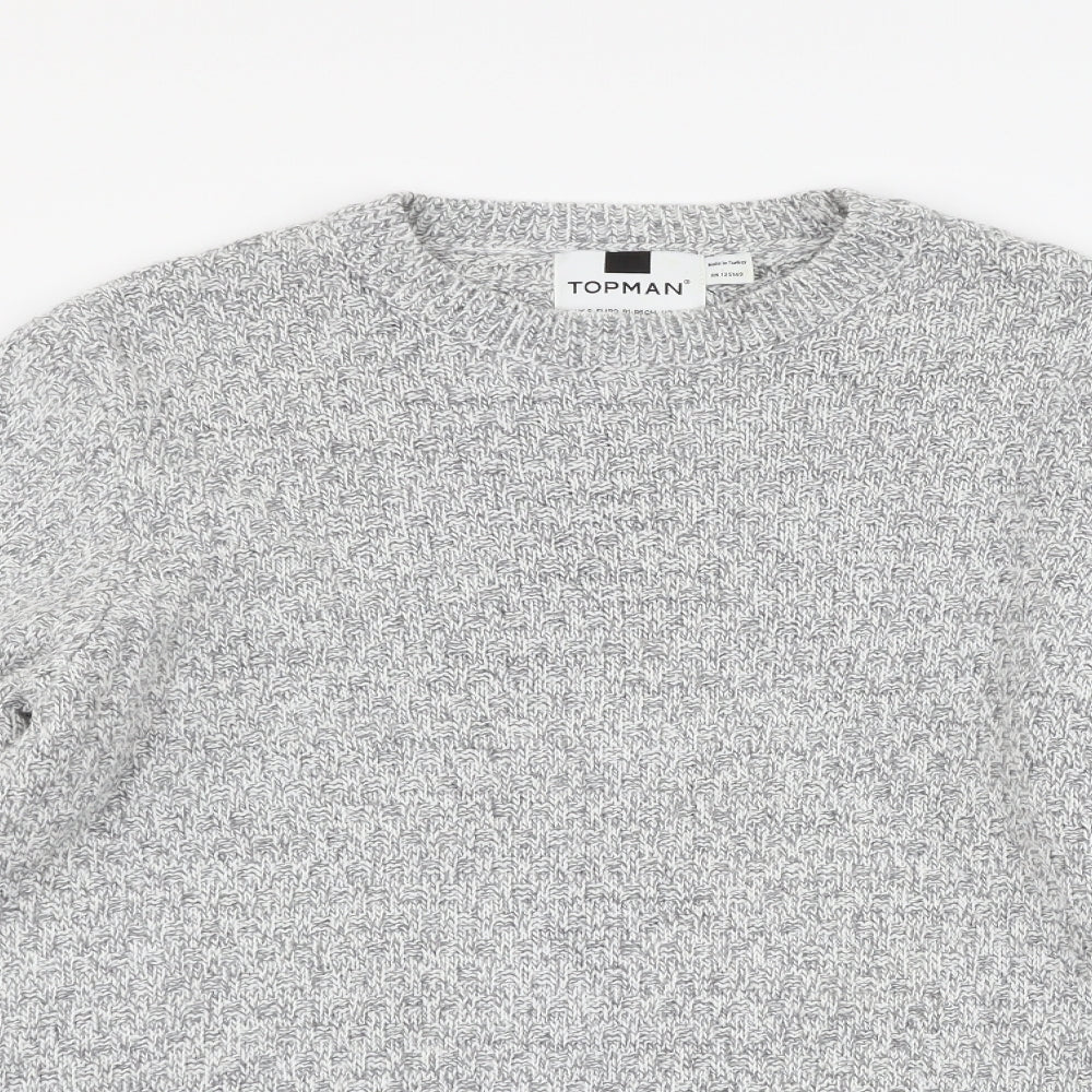 Topman Mens Grey   Pullover Jumper Size S