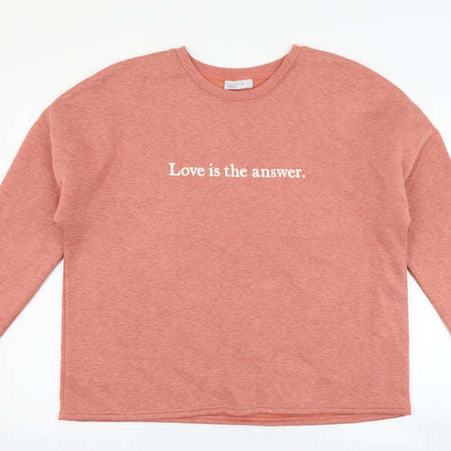 Papaya Womens Pink   Pullover Sweatshirt Size L  - love is the answer