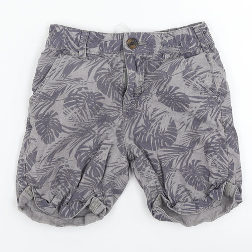 George Boys Grey Floral  Cargo Shorts Size 6-7 Years