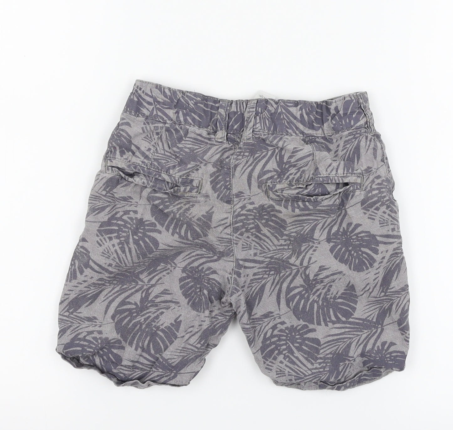 George Boys Grey Floral  Cargo Shorts Size 6-7 Years