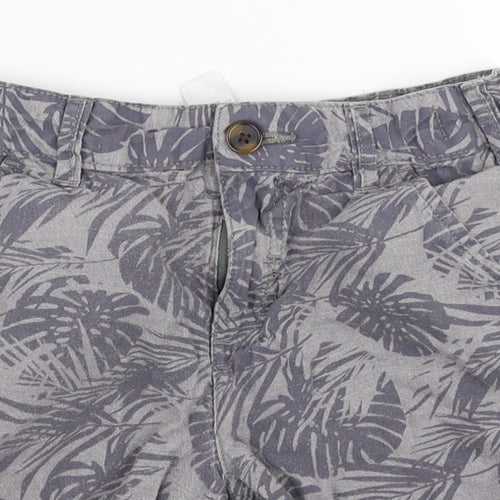 George Boys Grey Floral  Cargo Shorts Size 6-7 Years