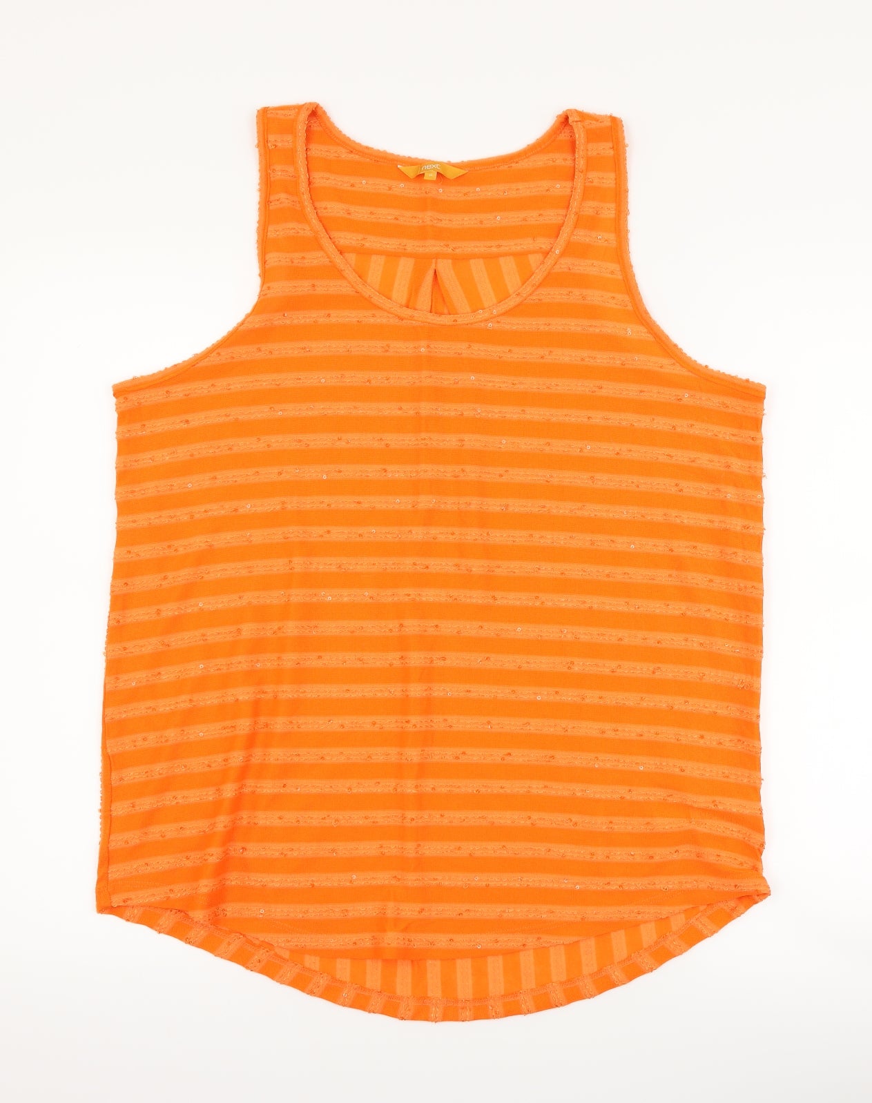 NEXT Womens Orange Striped  Basic Tank Size 16