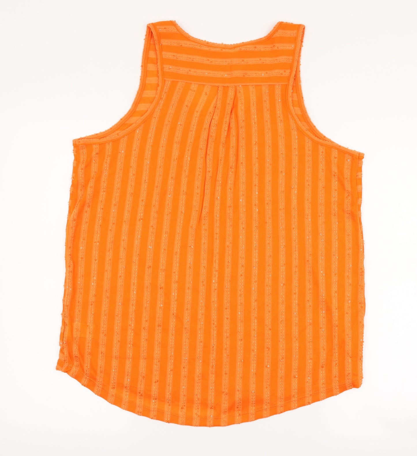 NEXT Womens Orange Striped  Basic Tank Size 16