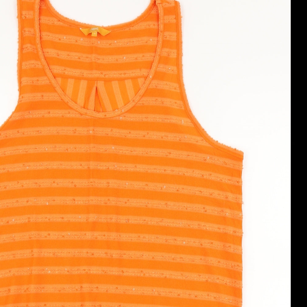 NEXT Womens Orange Striped  Basic Tank Size 16