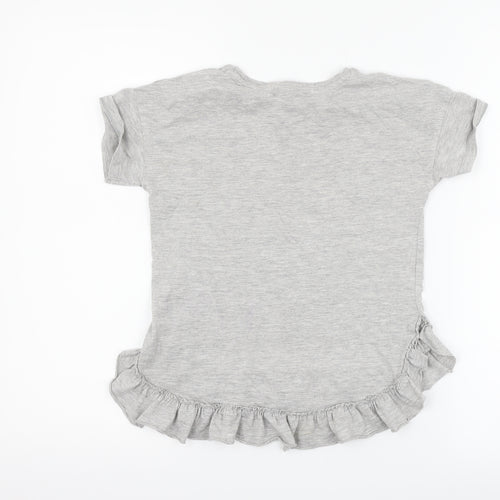 Matalan Girls Grey   Basic T-Shirt Size 9 Years  - whatever