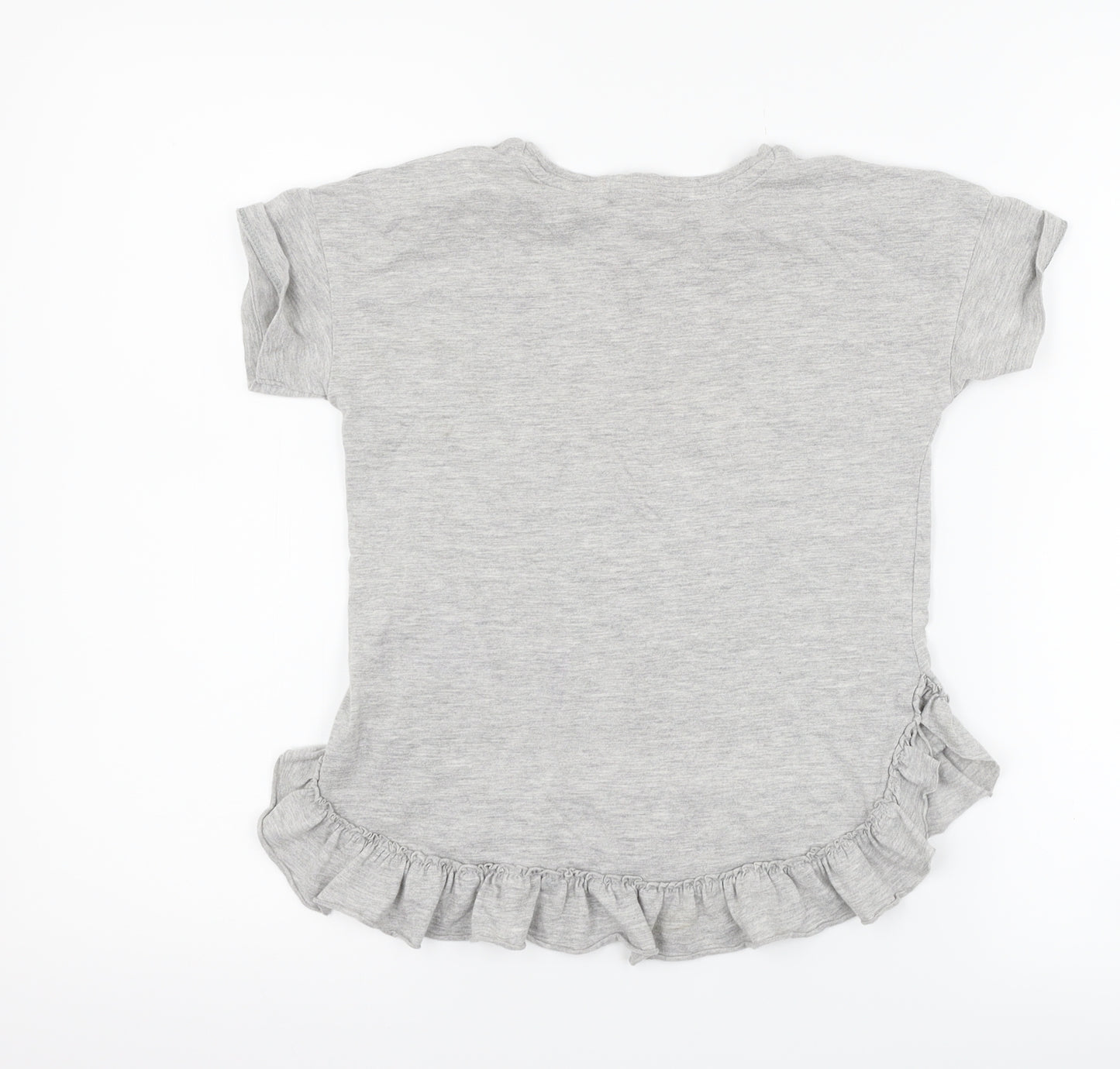 Matalan Girls Grey   Basic T-Shirt Size 9 Years  - whatever