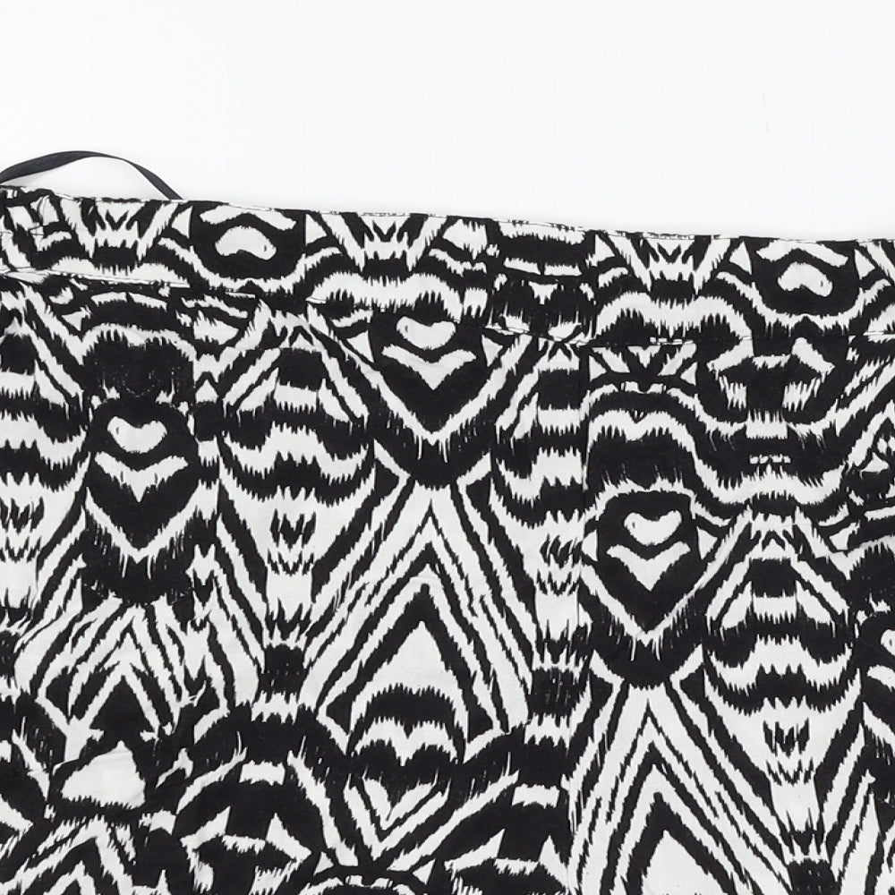 George Womens Black Geometric  Mom Shorts Size 16