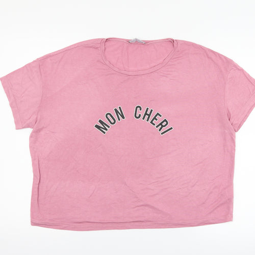 New Look Womens Pink   Top Pyjama Top Size M  - Mon Cheri