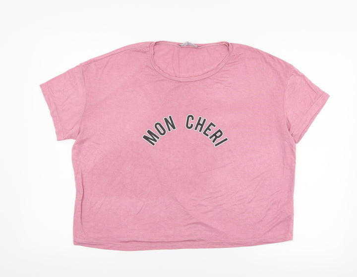 New Look Womens Pink   Top Pyjama Top Size M  - Mon Cheri