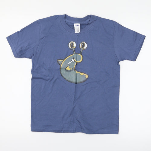 Gildan Boys Blue   Basic T-Shirt Size 9-10 Years  - slug