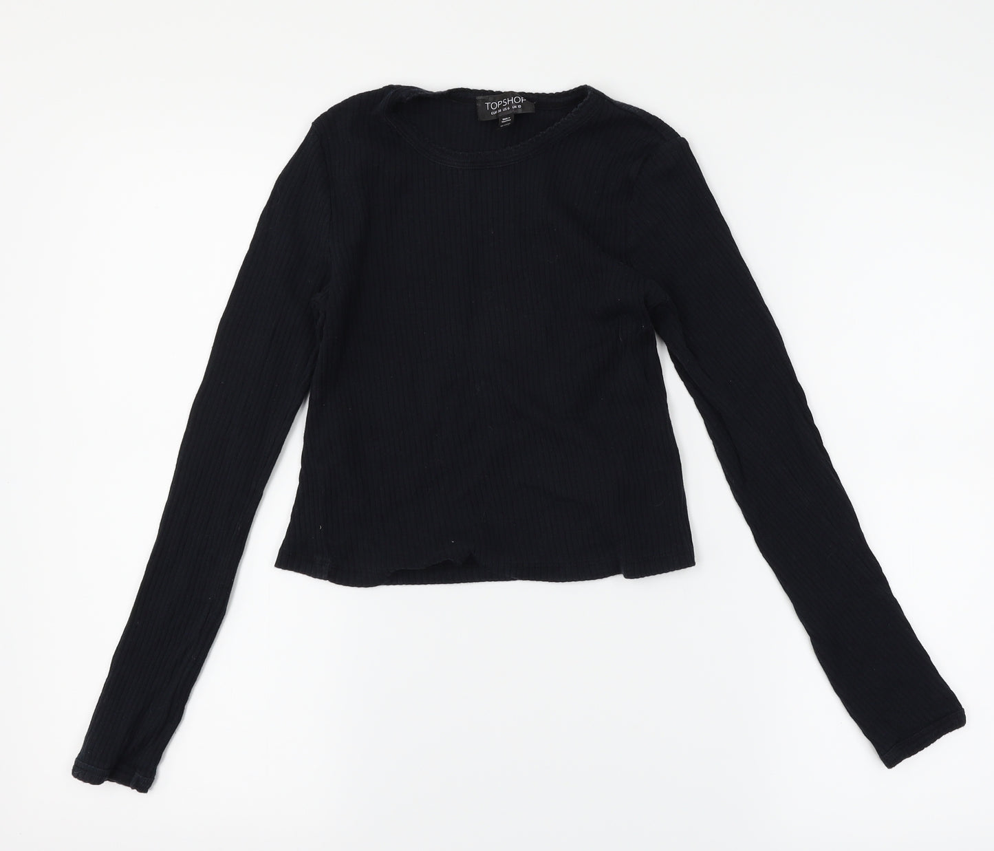 Topshop Womens Black   Basic T-Shirt Size 10
