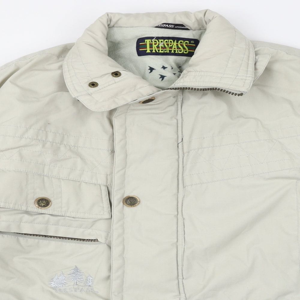 Trespass Mens Beige   Windbreaker Coat Size L